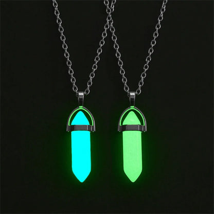 Couple Magnetic Heart-Shaped Luminous Hexagonal Pendant