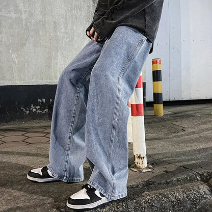 High Street Straight Loose Wide Leg Baggy Jeans