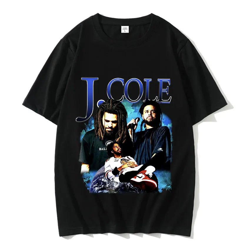 New J. Cole Rapper Vintage Graphic T-Shirt