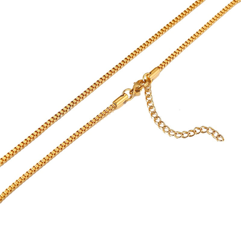 2mm Classic Men's Minimal Box Cuban Chain