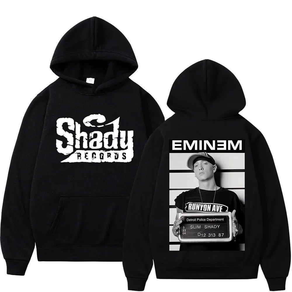 Eminem Double Sided Shady Records Graphic Hoodies