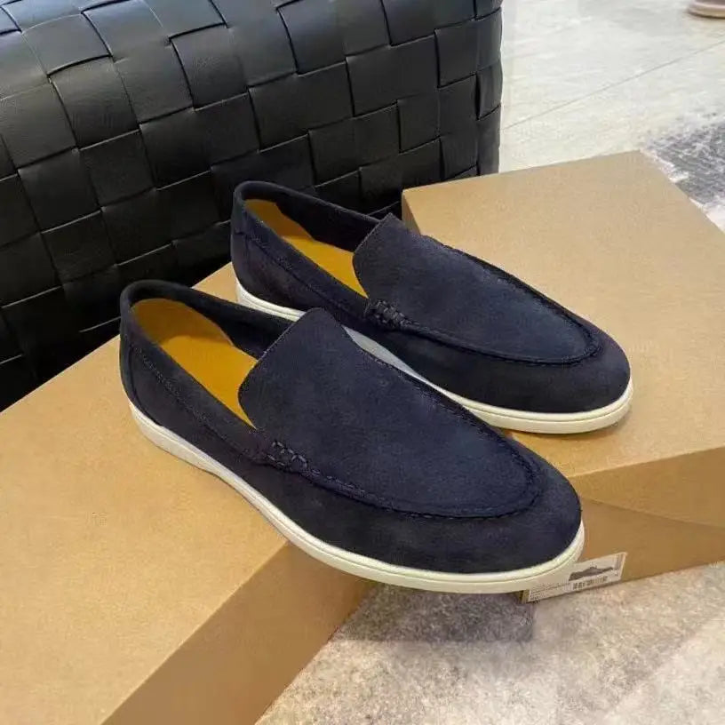 Mocassins à enfiler en daim bleu FROSTÉ