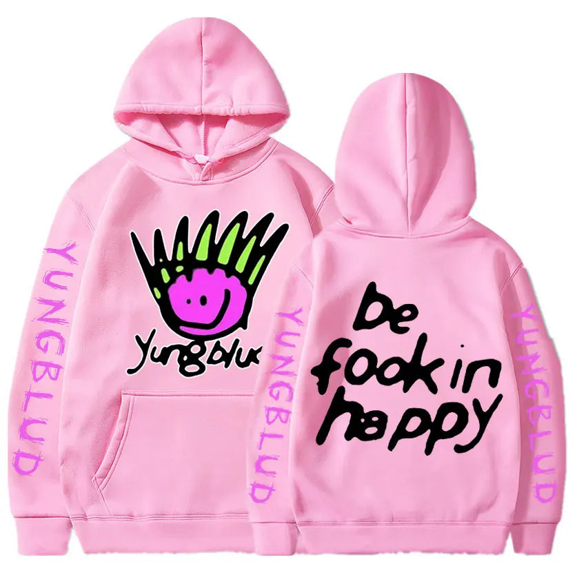 Yungblud Be Fookin Happy Graphic Hoodie