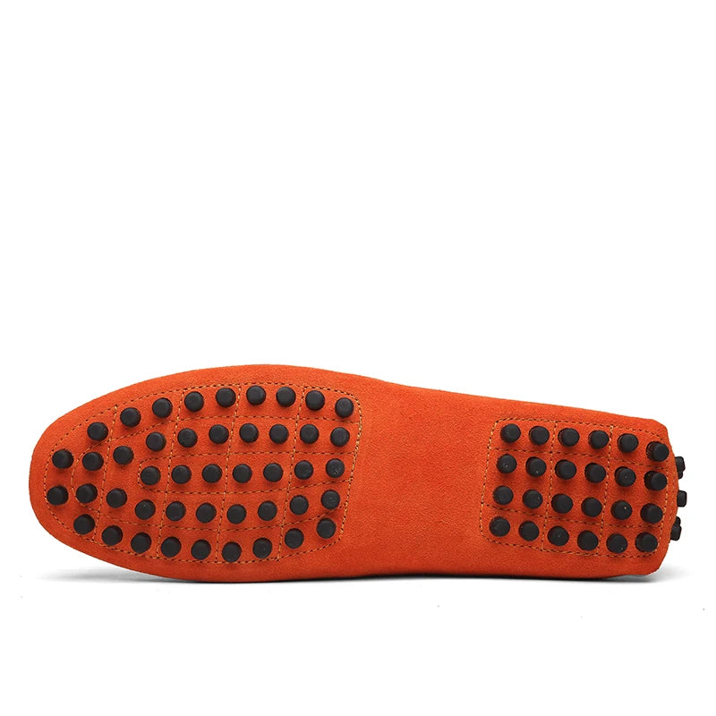 Mason "Orange" Genuine Leather Casual Driving Loafers