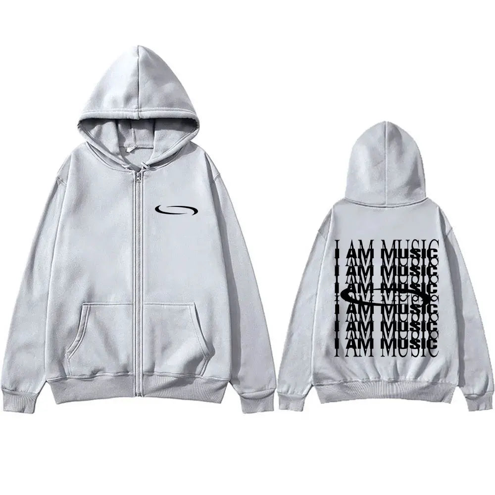 Playboi Carti Opium Graphic Zipper Hoodie - Zip-Up Fleece Cotton Graphic Hoodie