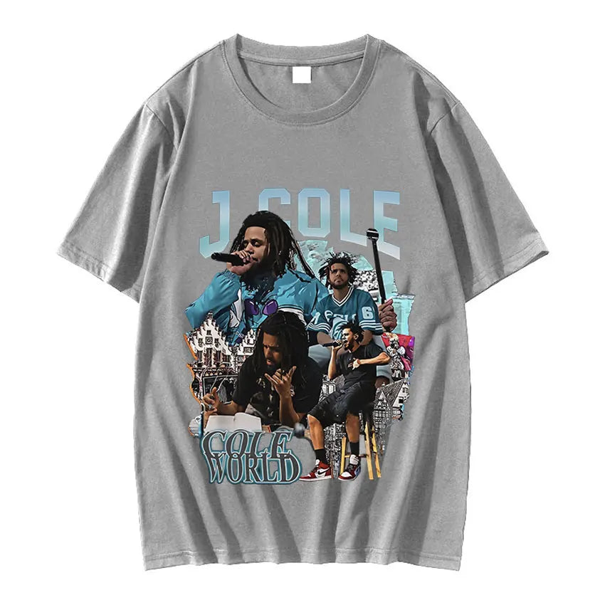 New J. Cole Rapper Vintage Graphic T-Shirt