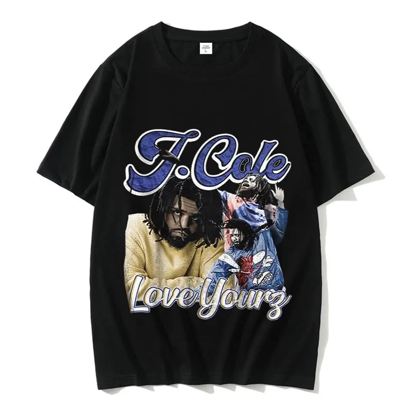 New J. Cole Rapper Vintage Graphic T-Shirt