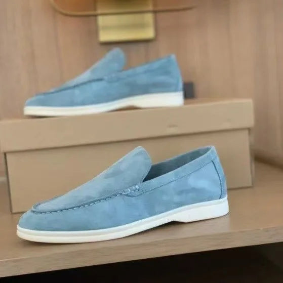 Mocassins à enfiler en daim bleu FROSTÉ