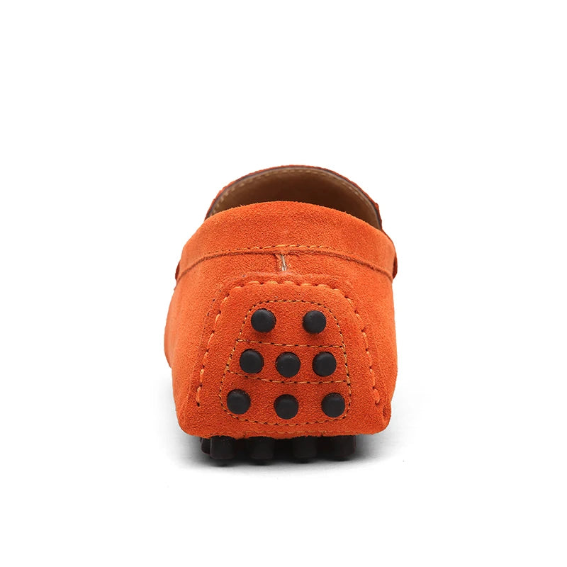 Mason "Orange" Genuine Leather Casual Driving Loafers