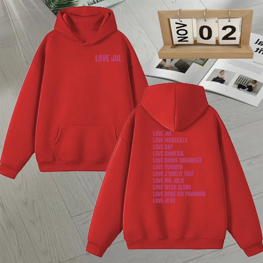 Jul Double-Sided Print Graphic Hoodie