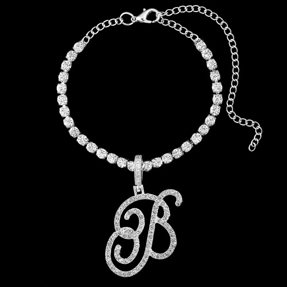 Initial Letter Tennis Anklet