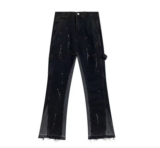 Ink Splash Straight Leg Jeans