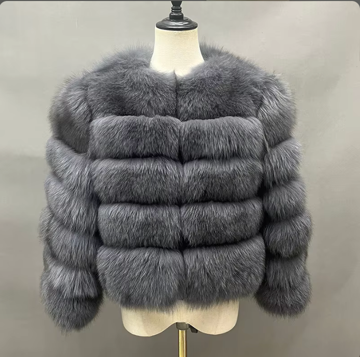 Luxury Monica Genuine Fur Fox Coat