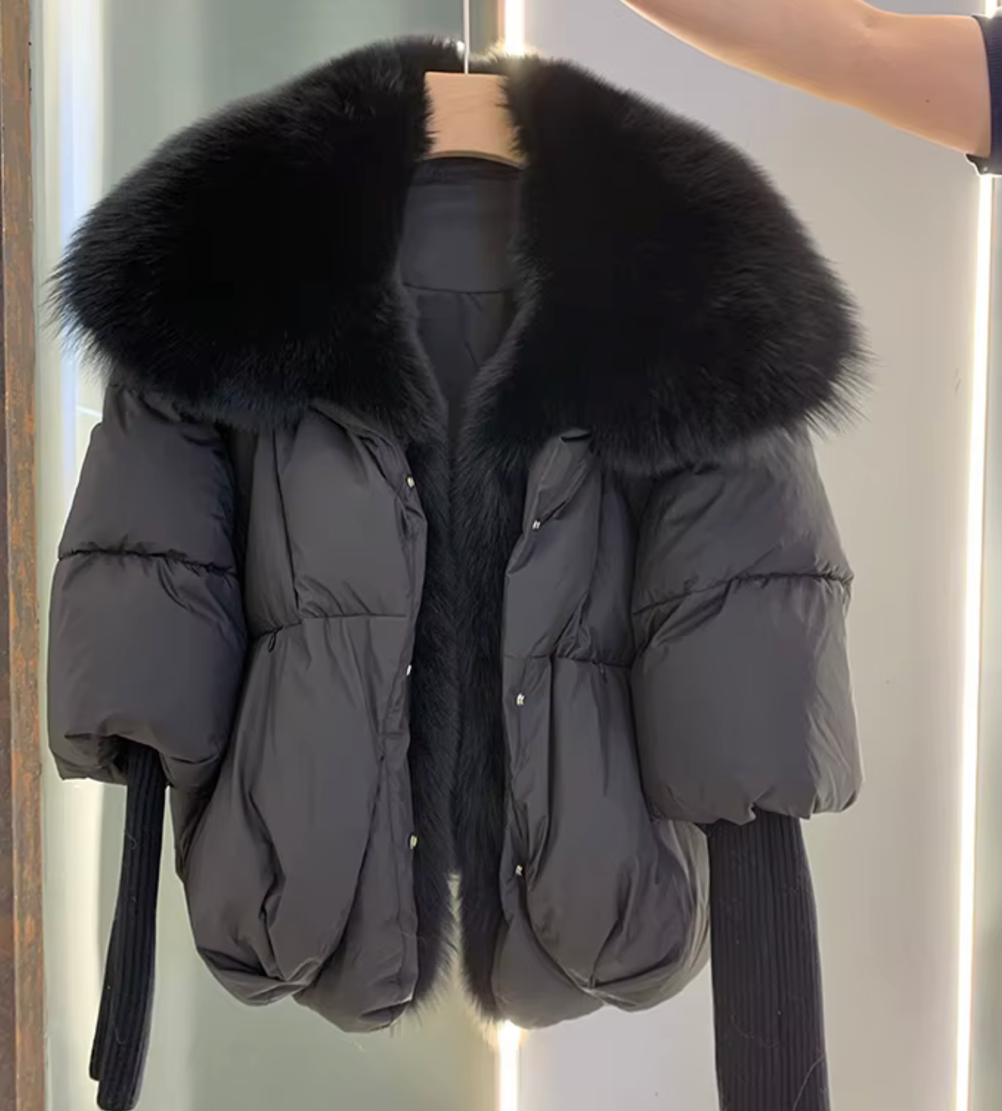 Goose Down Fox Fur Puffer Winter Jacket