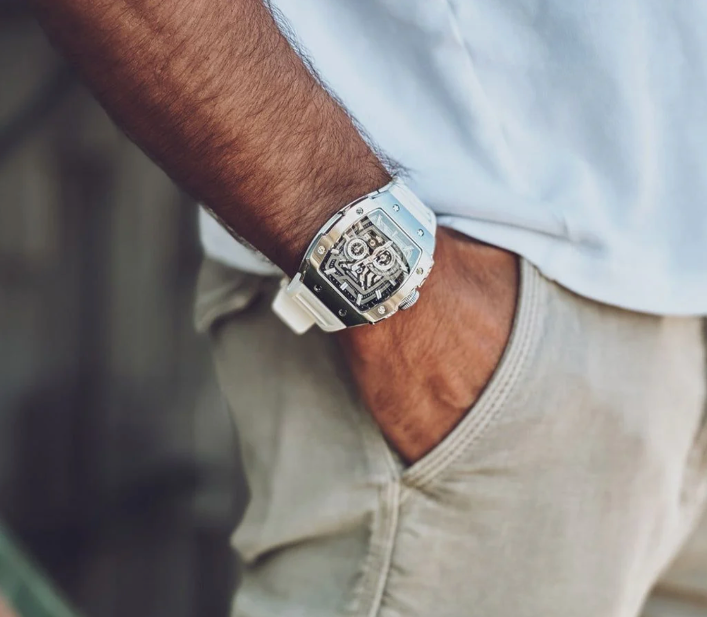Speedy Tonneau Skeleton Automatic Watch