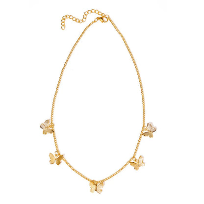 Trendy Butterfly Simple Single Layer Necklace