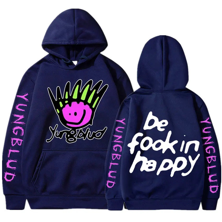 Yungblud Be Fookin Happy Graphic Hoodie