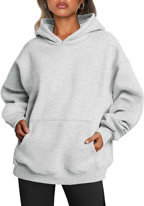 Trendy Queen Women's Oversized Fleece Hoodie Long Sleeve Pullover Sweatshirt for Fall