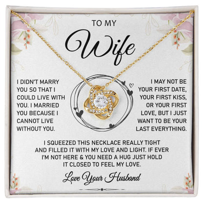 To My Wife (Love, Your Husband) Message Card Necklace