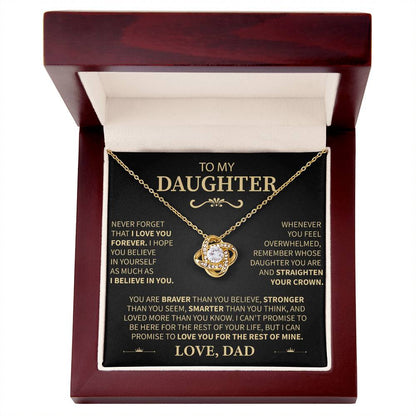 (🔥🔥High Demand) From Dad to Daughter "I Believe in You" Message Card Necklace