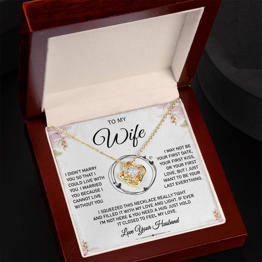 To My Wife (Love, Your Husband) Message Card Necklace