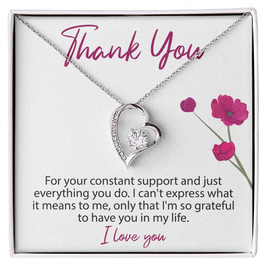 Thank You Message Card Necklace