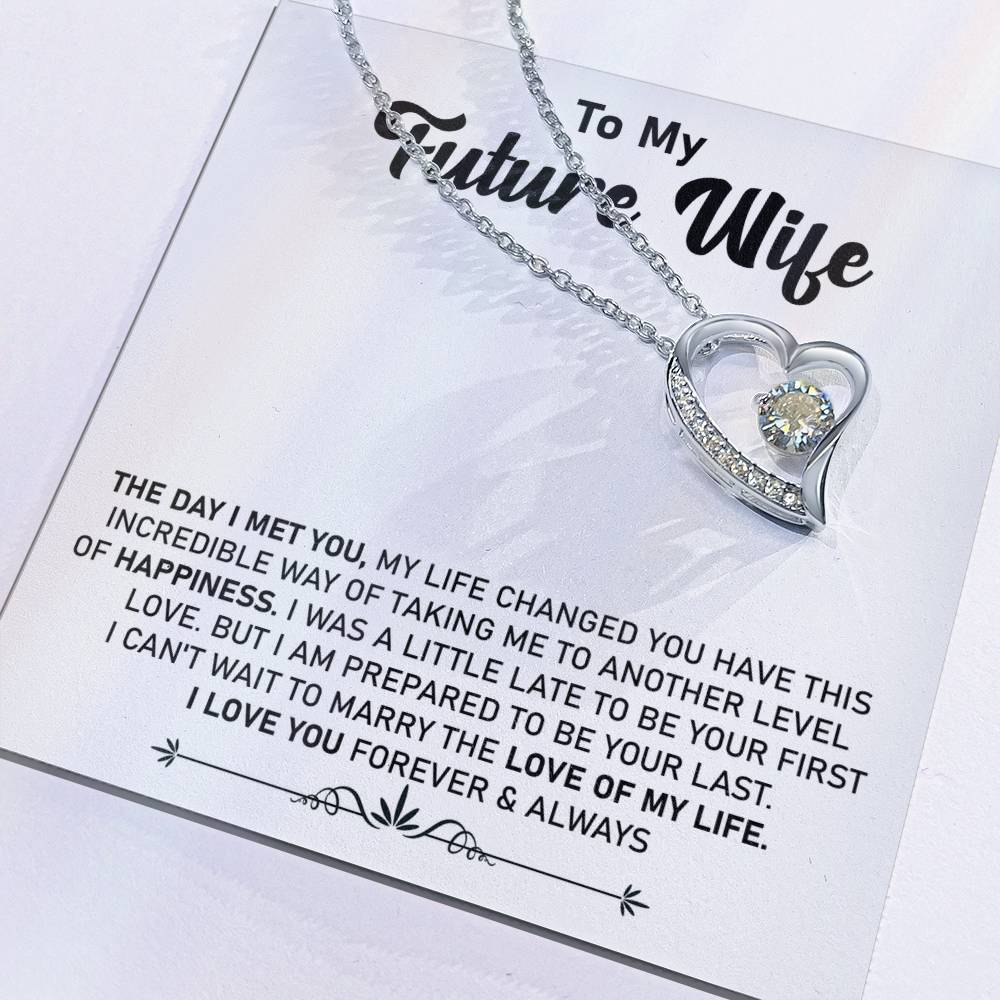 To My Future Wife Message Card Necklace