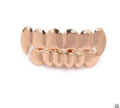 Hip Hop Fresh Jewelry hip hop jewelry Sharp teeth Rose Gol Errbody Wanna Be Ya Grillz