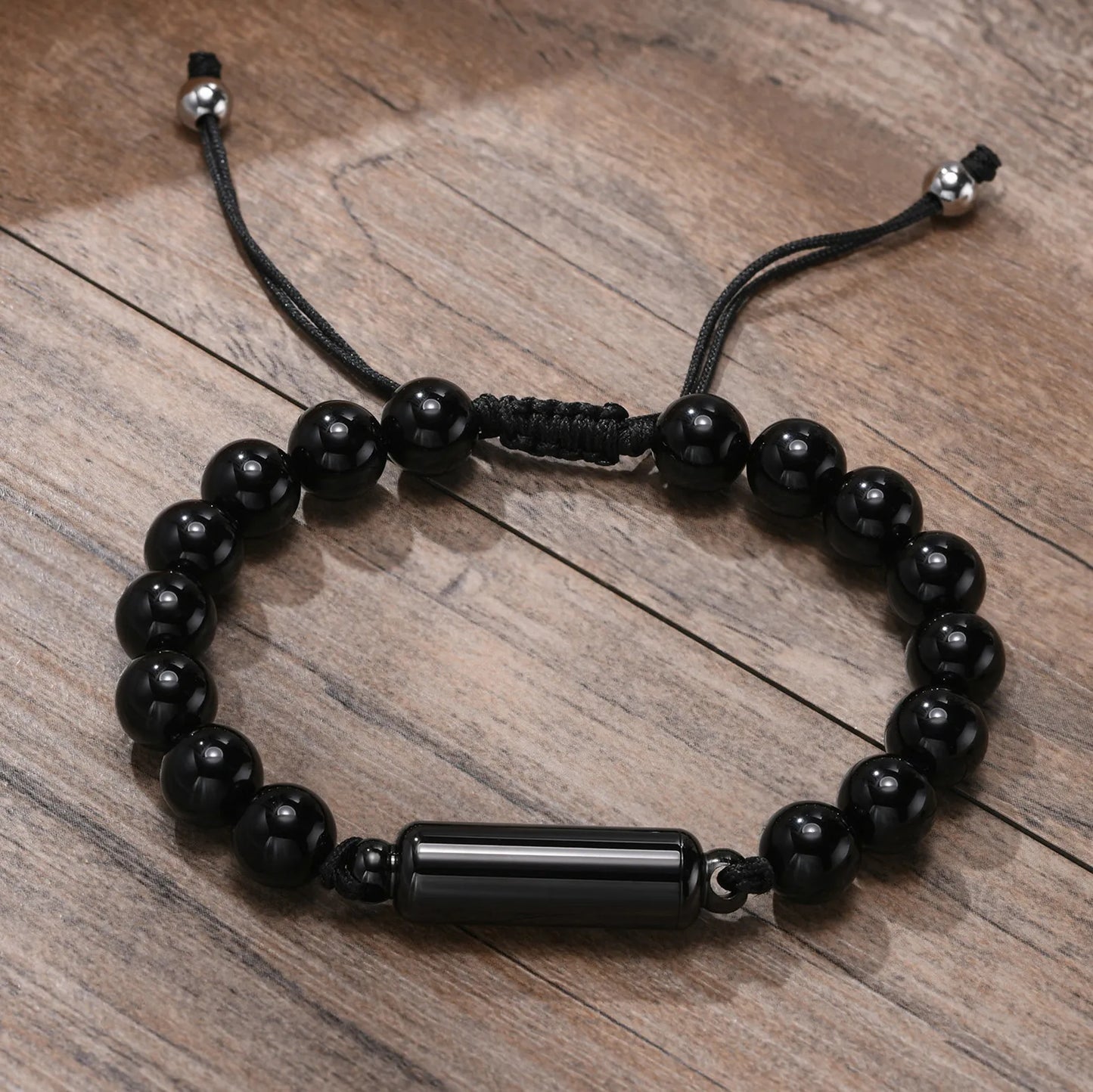 Bead Hollow Tube Cremation Urn Bracelet