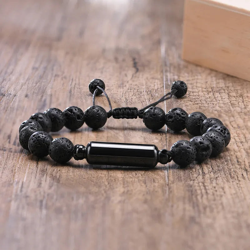 Bead Hollow Tube Cremation Urn Bracelet