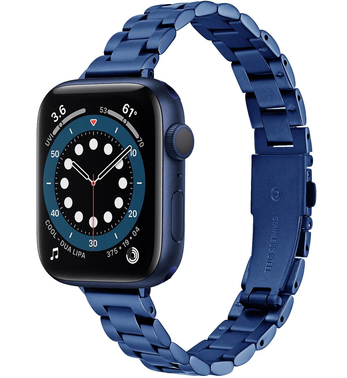 Klassisches Gliederarmband für die Apple Watch aus Edelstahl