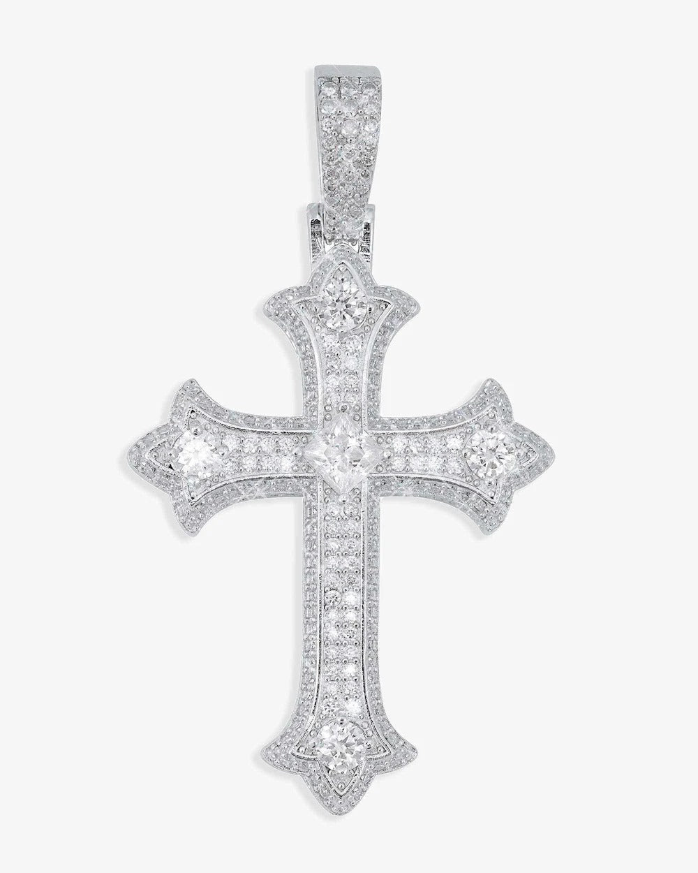 Iced Out Moissanite Cross Pendant
