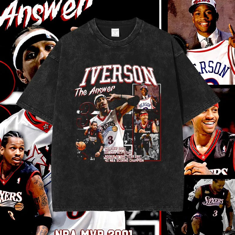 Allen Iverson Basketball Player Graphic T-Shirt