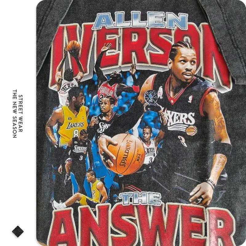 Allen Iverson Basketball Player Graphic T-Shirt