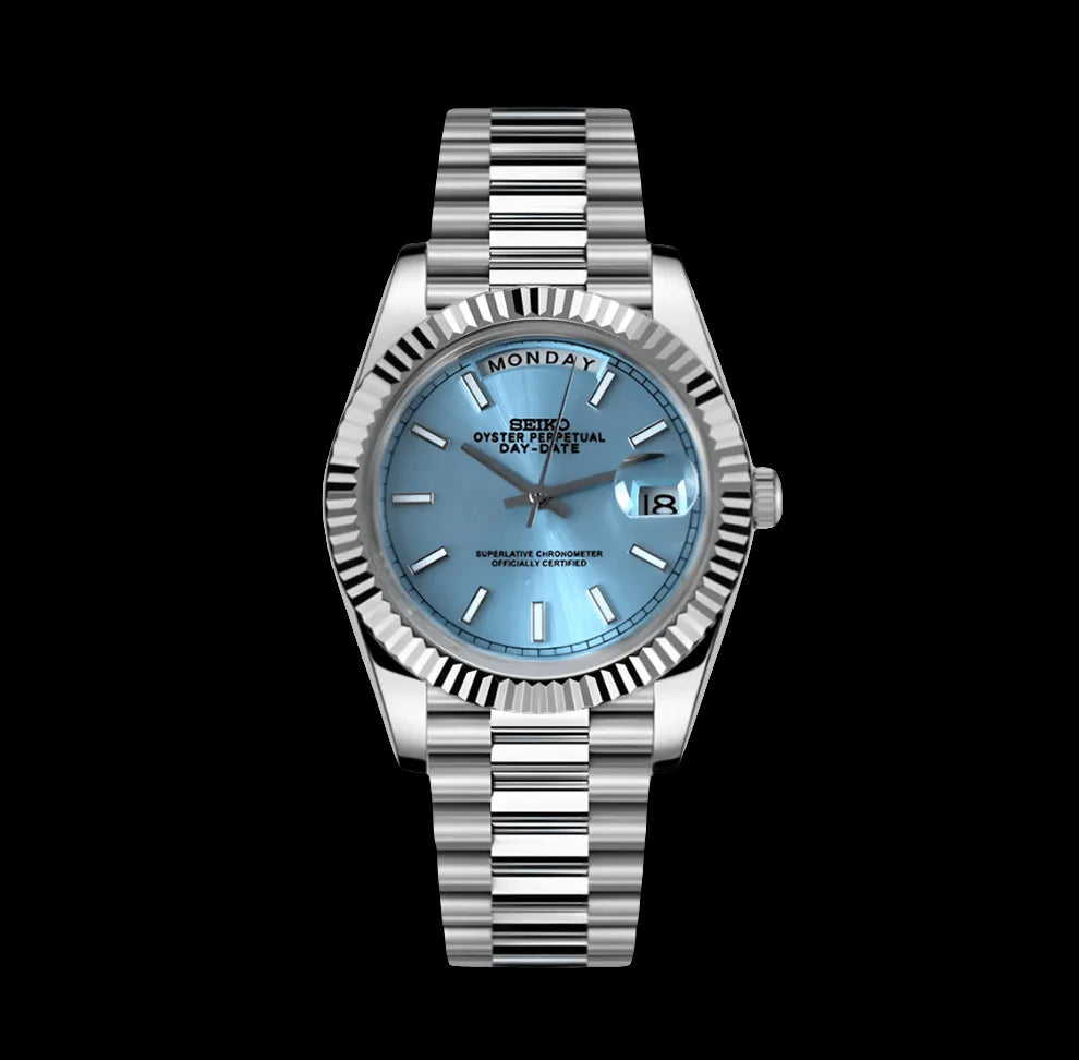 Seiko Mod Custom Day date Tiffany Watch Wristwatch