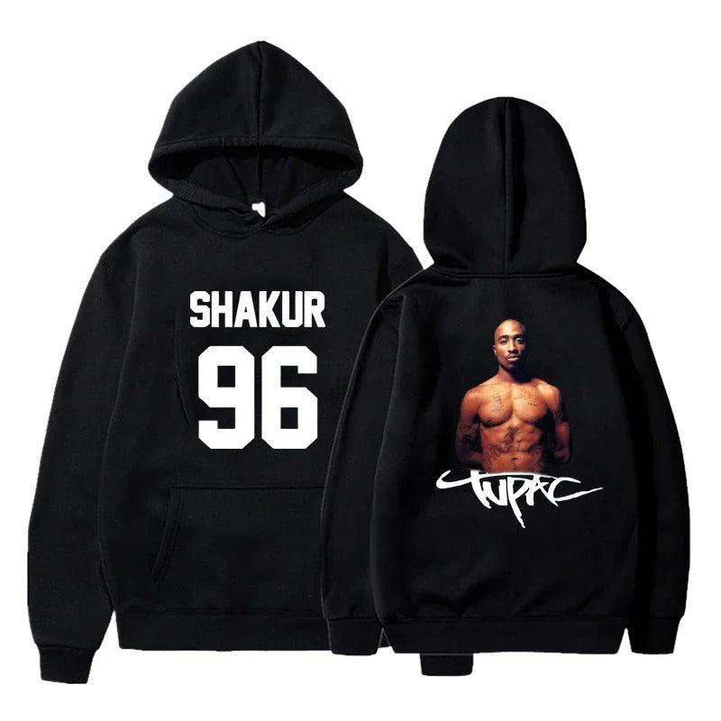 Gangsta 2Pac Winter Autumn 90s Graphic Hoodies