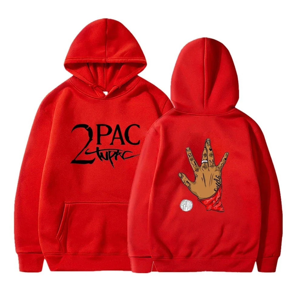 Gangsta 2Pac Winter Autumn 90s Graphic Hoodies