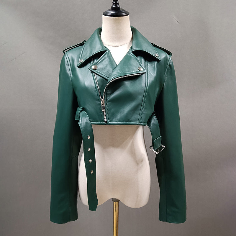 VVS Kate Sheep Leather Cropped Bomber Jacket