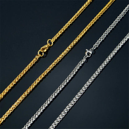 VVS Jewelry hip hop jewelry 14k Gold 316L Stainless Steel Rope Chain