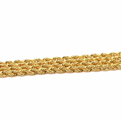VVS Jewelry hip hop jewelry 18k Yellow Gold / 16inches(1.45g) 18K Solid Gold 1.7mm Rope Chain