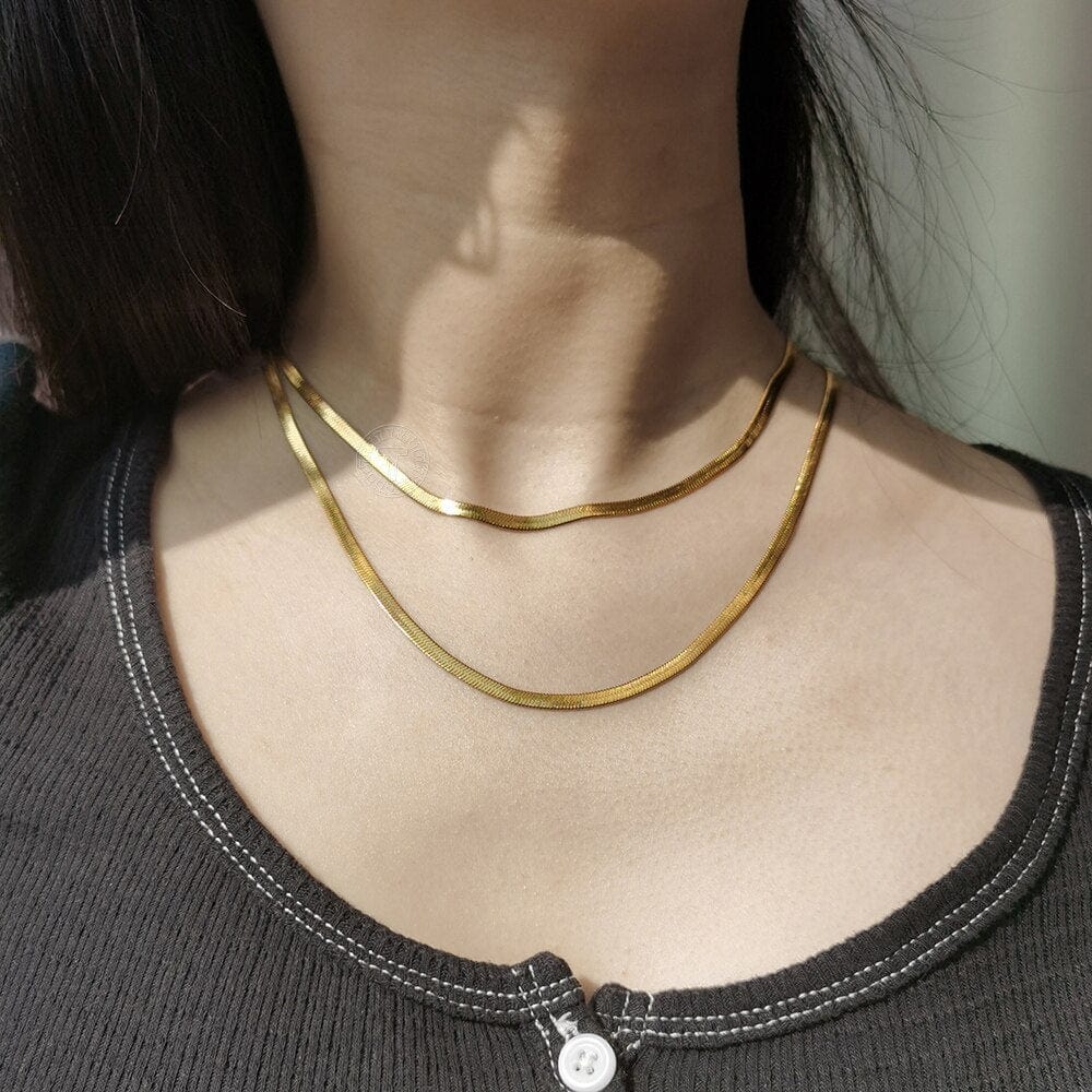 VVS Jewelry hip hop jewelry 3MM Adjustable Herringbone Choker Chain