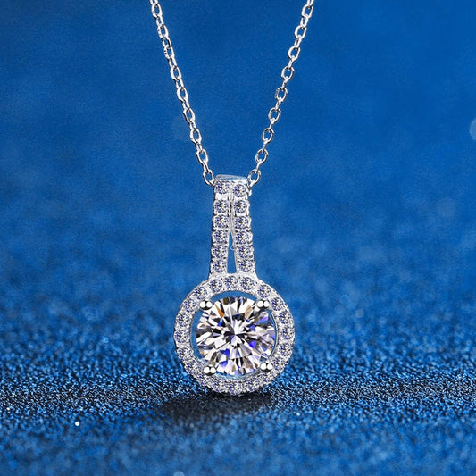 VVS Jewelry hip hop jewelry 5CT Brilliant Moissanite Sterling Silver Necklace