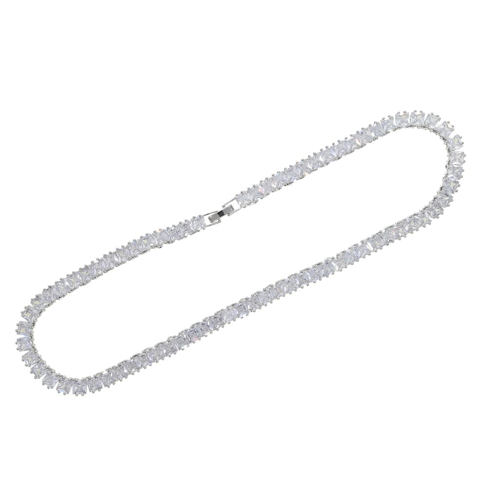 VVS Jewelry hip hop jewelry 5MM Princess Cut Tennis Chain