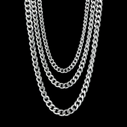 VVS Jewelry hip hop jewelry 5MM Stainless Steel Miami Cuban Chain + FREE bracelet