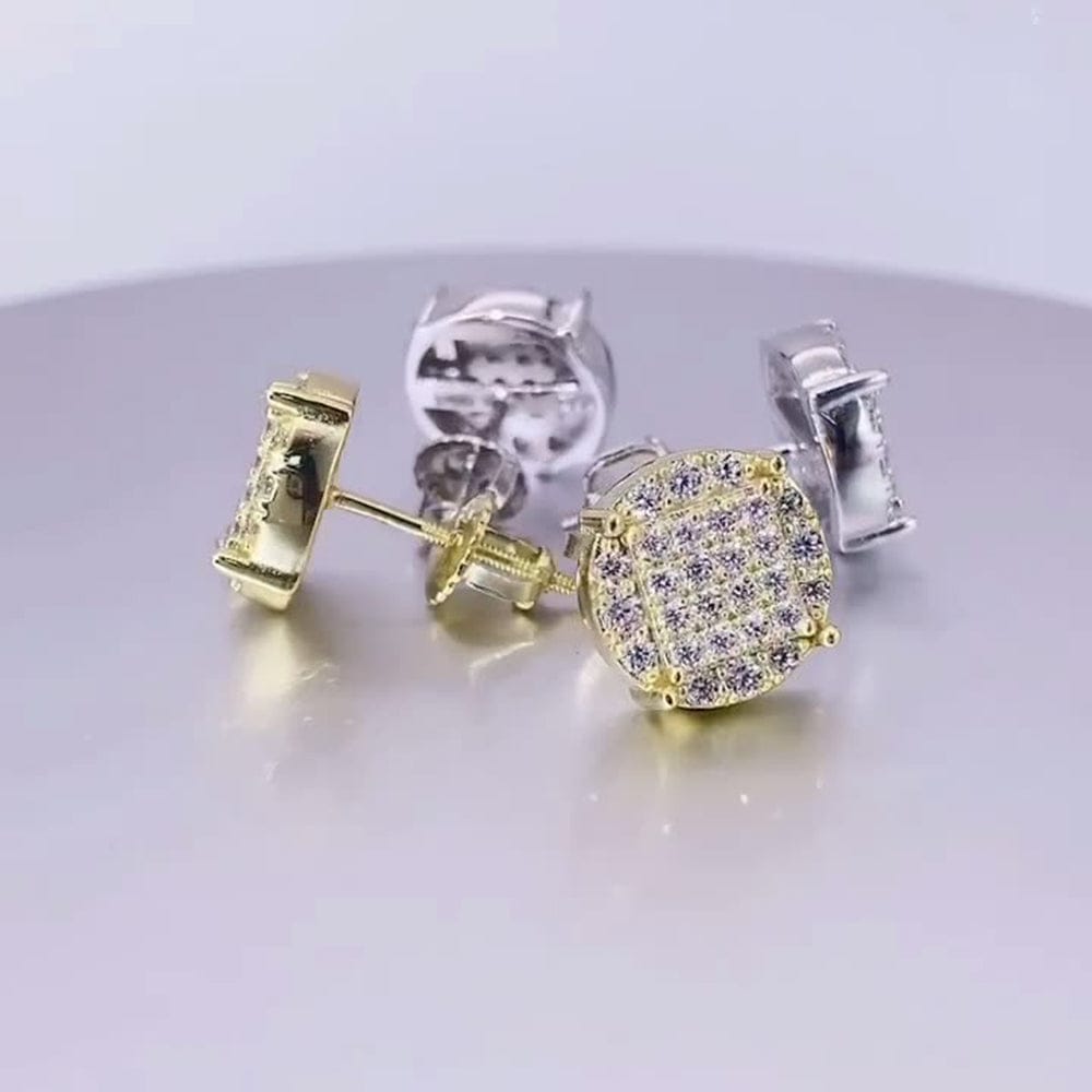 VVS Jewelry hip hop jewelry 925 Silver Moissanite Iced Stud Earrings