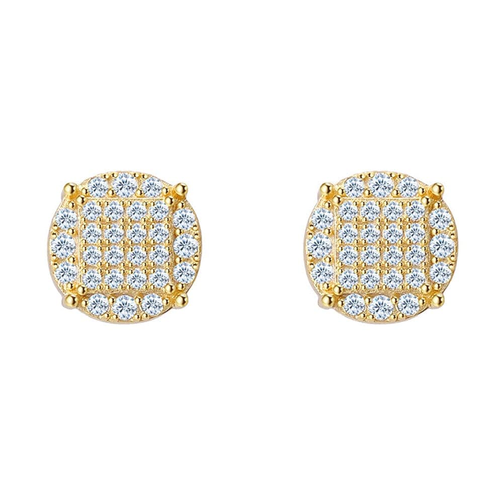 VVS Jewelry hip hop jewelry 925 Silver Moissanite Iced Stud Earrings