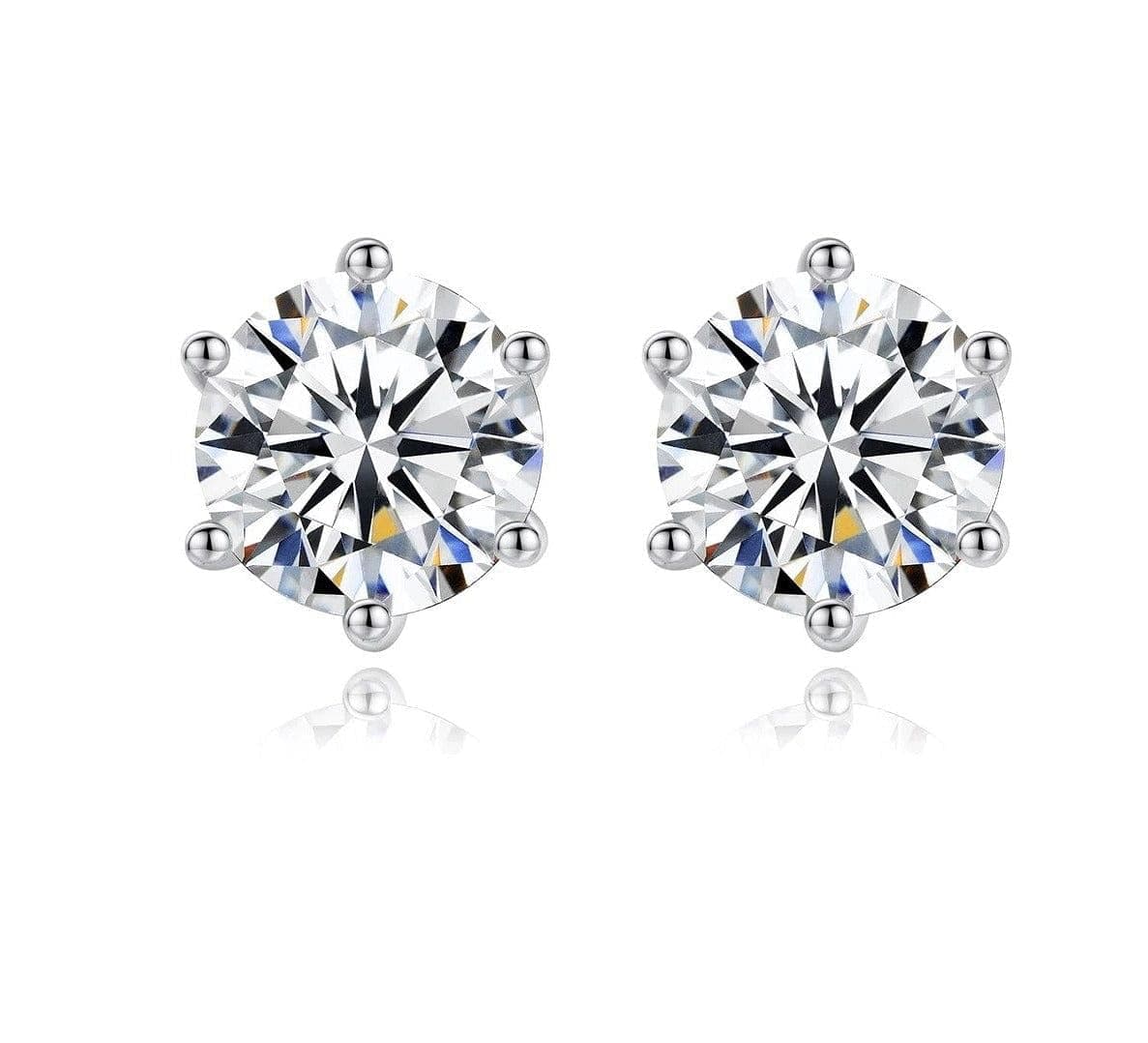 VVS Jewelry hip hop jewelry 925 Sterling Silver VVS 1 Carat Moissanite Stud Earrings