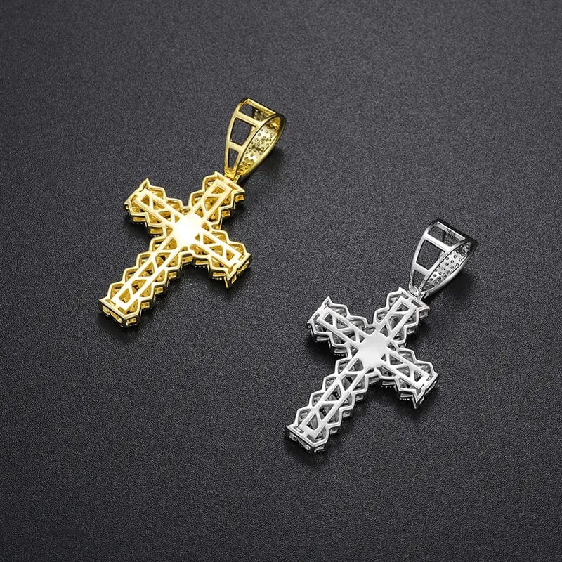 VVS Jewelry hip hop jewelry 925 Sterling Silver VVS Moissanite Cuban Cross Pendant