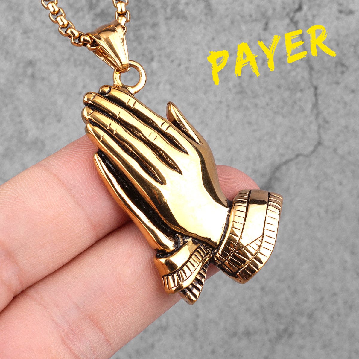 VVS Jewelry hip hop jewelry Amulet Praying Hands Pendant Necklace