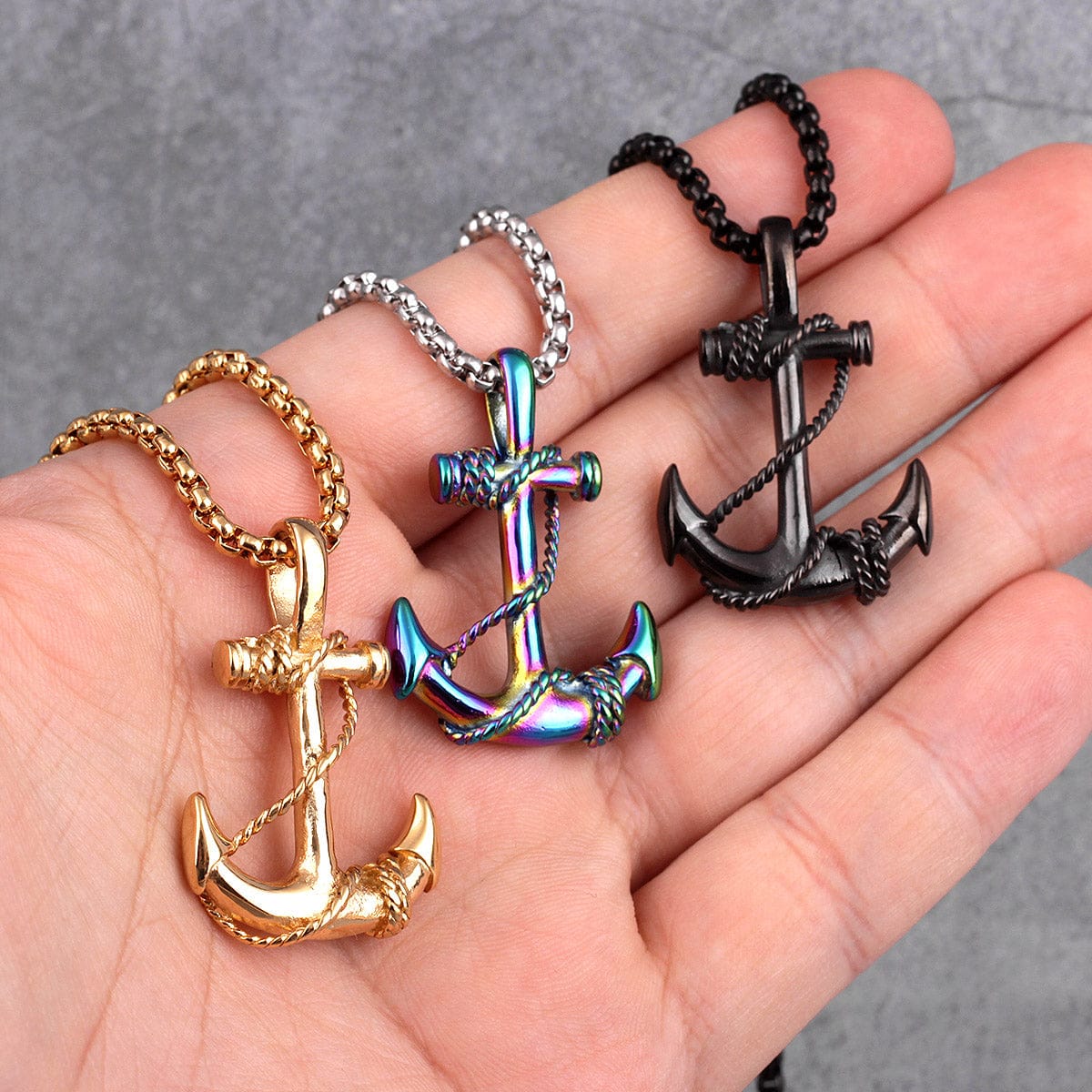 VVS Jewelry hip hop jewelry Anchor Pendant Necklace